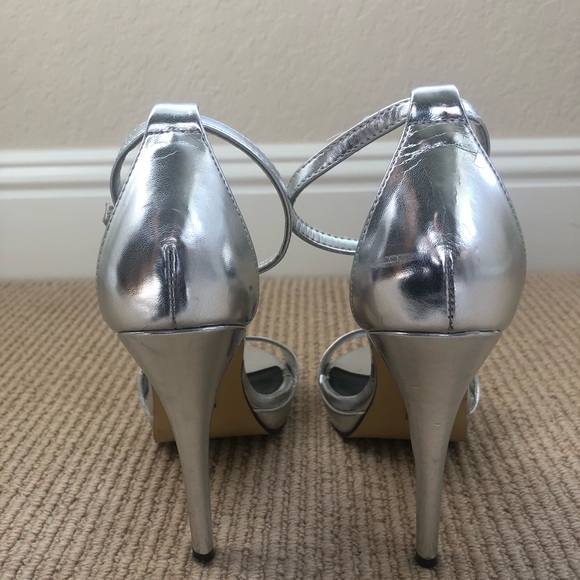 Michael Antonio Silver High Heels - Picture 5 of 10